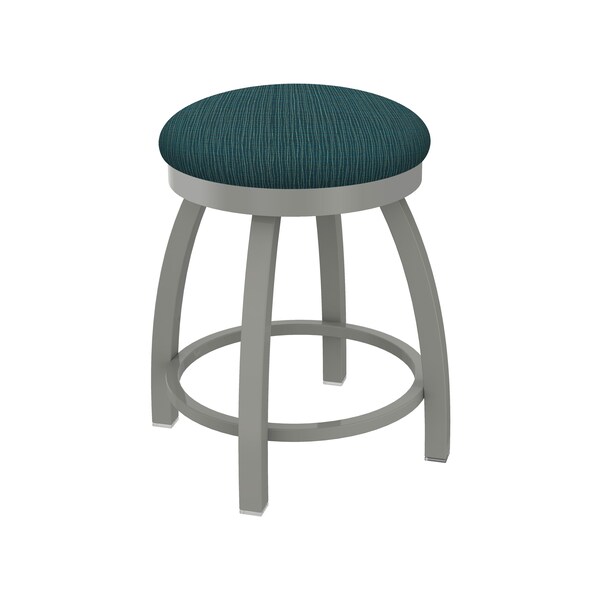 18" Swivel Vanity Stool, Nickel Finish, Graph Tidal Seat